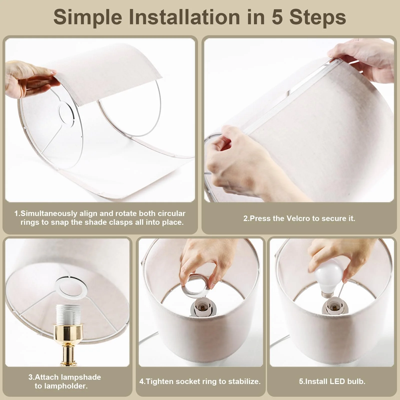 Настольная лампа Dawnwake Комплект из 2 шт. Керамическая 44 см E26 Белая, фото №7