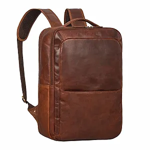 Купить Рюкзак для ноутбука STILORD Kalle 15.6 дюймов кожаный Cognac Brown - Фото 1 Рюкзак для ноутбука STILORD Kalle 15.6 дюймов кожаный Cognac Brown - Фото 1