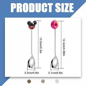 Ложка Кофейная из нержавеющей стали (6 шт) Doughnut Cute Shape для чая и кофе synthetic.ua - Фото 1