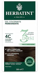 Краска Herbatint Permanent Colour Gel / 3 шт / 300 мл / 4C Пепелисто-коричневый synthetic.ua - Фото 1