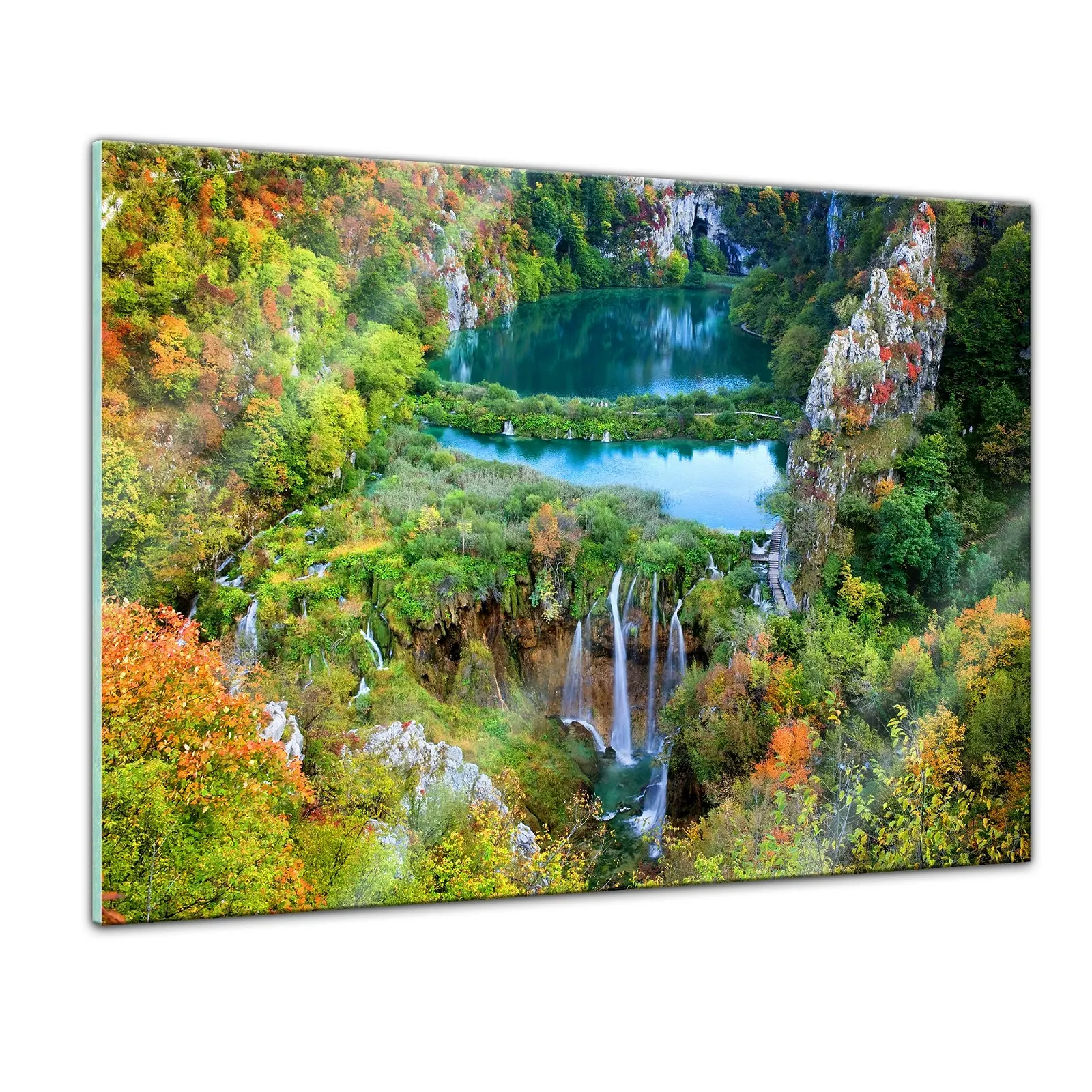 Картина на склі WandFXPro Plitvicer Lakes II 80 x 60 см, фото №1