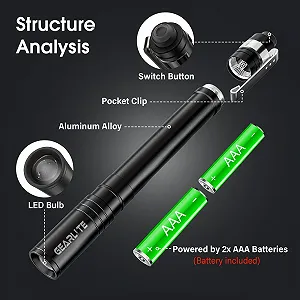 Ліхтарик GEARLITE LED Super Bright Набір з 4, IPX4 Водонепроникний Маленький Світлодіодний з Кліпсою, Легкий synthetic.ua - Фото 1