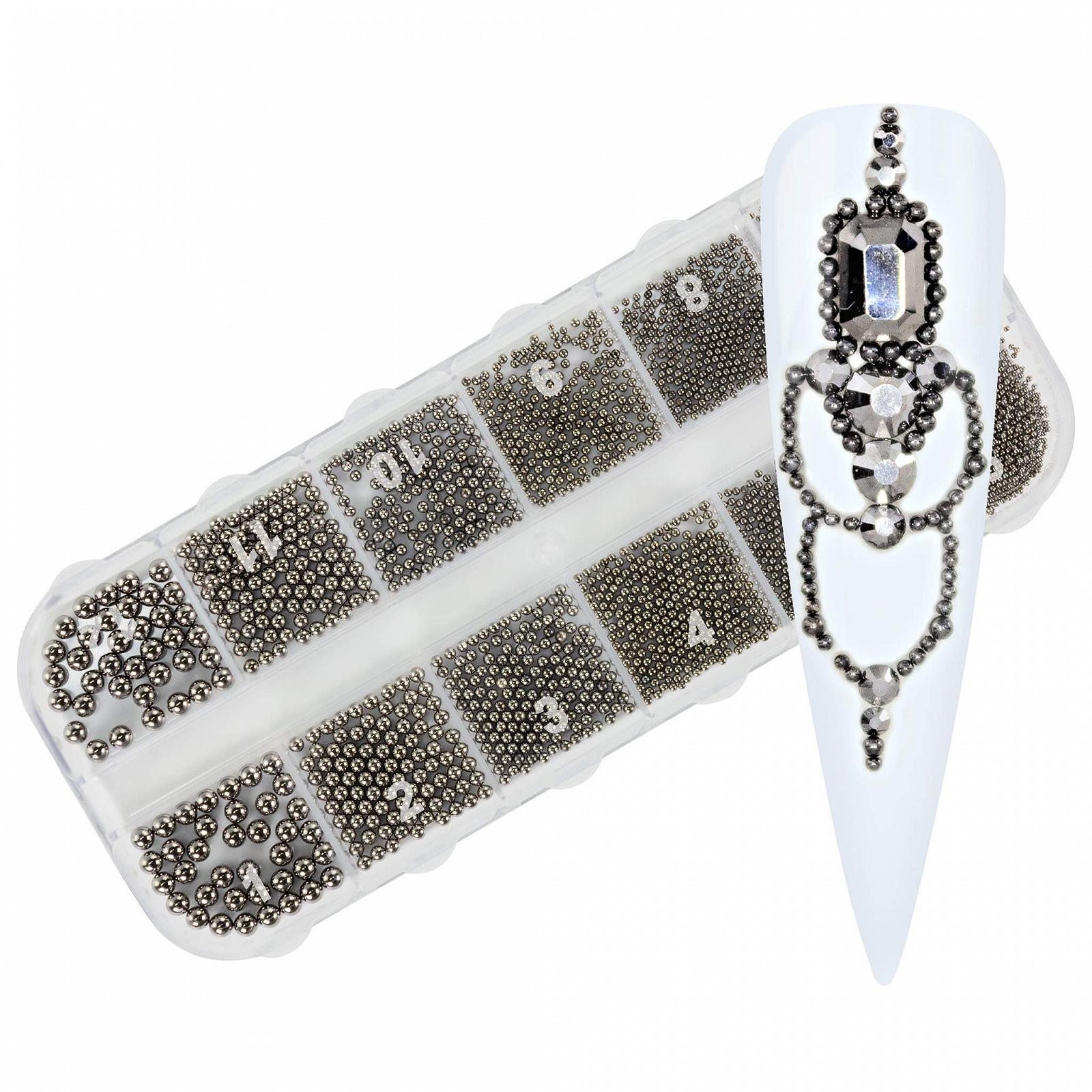 Бисер для дизайна ногтей Черный, фото №1