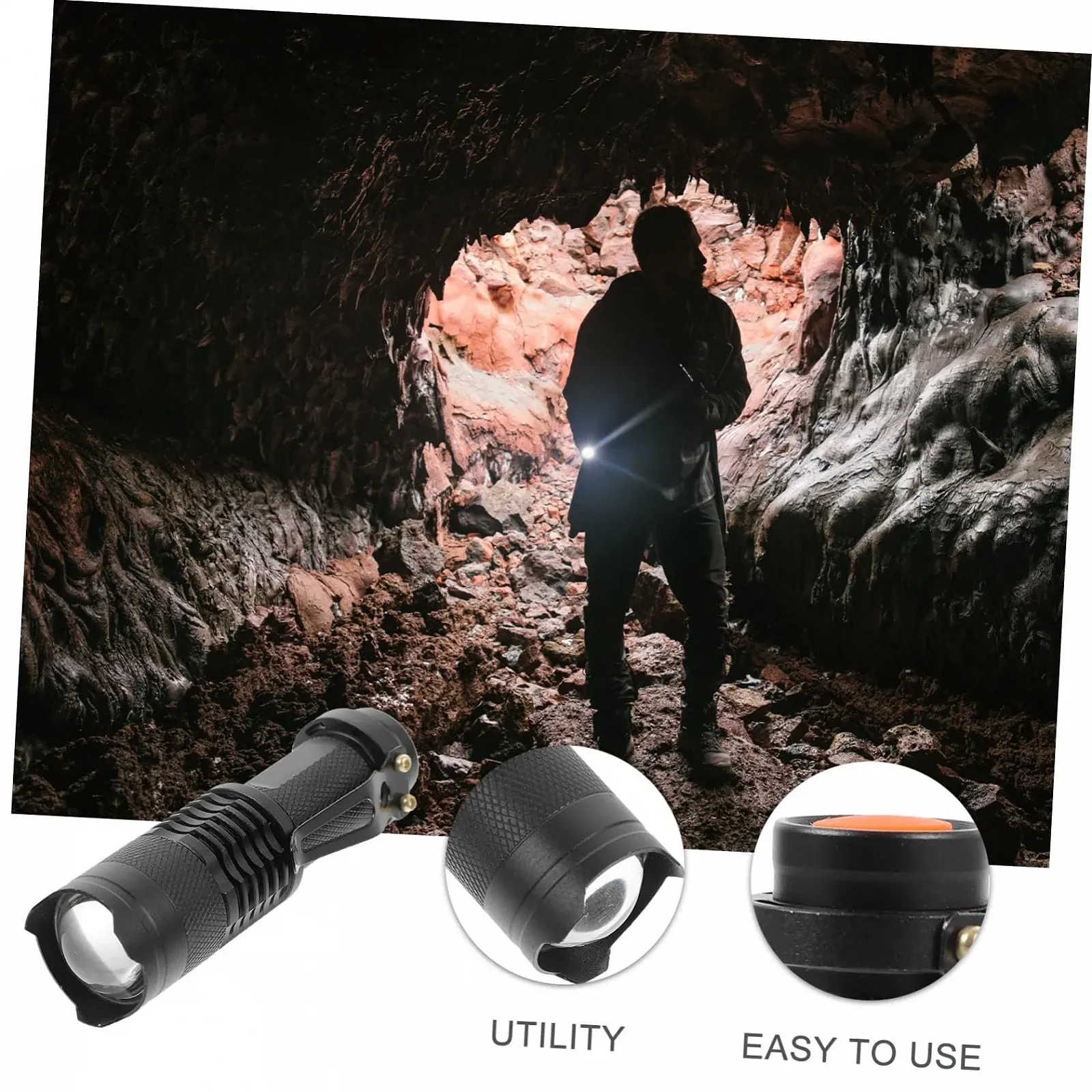 Ліхтар Veemoon Zoomable Перезаряджуваний 300 люмен Чорний, фото №6 Ліхтар Veemoon Zoomable Перезаряджуваний 300 люмен Чорний, фото №6