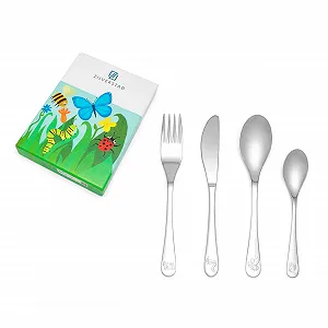 Купити Набір дитячих столових приборів Zilverstad 4 предмети, нержавіюча сталь, Insects, сріблястий - Фото 1 Набір дитячих столових приборів Zilverstad 4 предмети, нержавіюча сталь, Insects, сріблястий - Фото 1