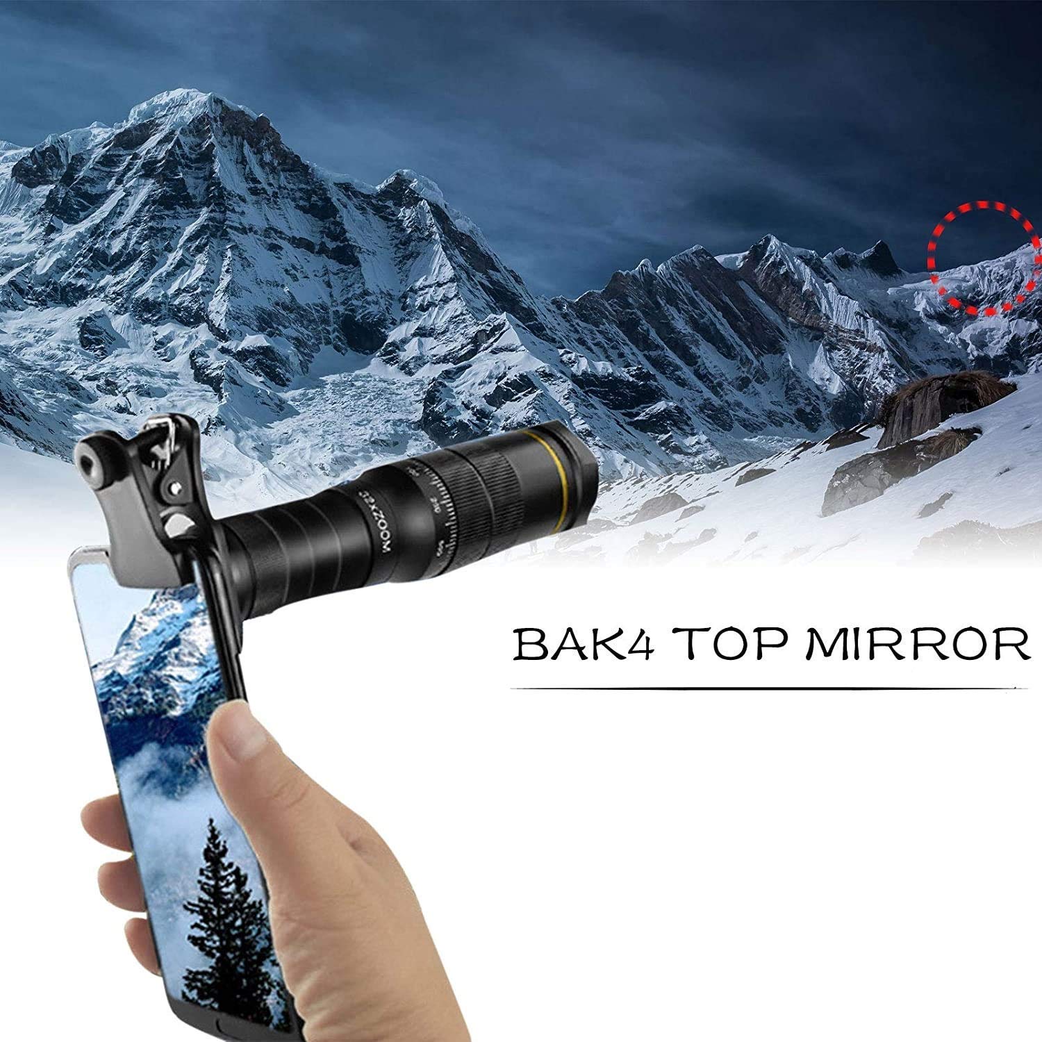 Монокулярний телескоп 4K HD Telezoom чіткий призма зі смартфон-адаптером та штативом для спостереження за птахами легкий, фото №3
