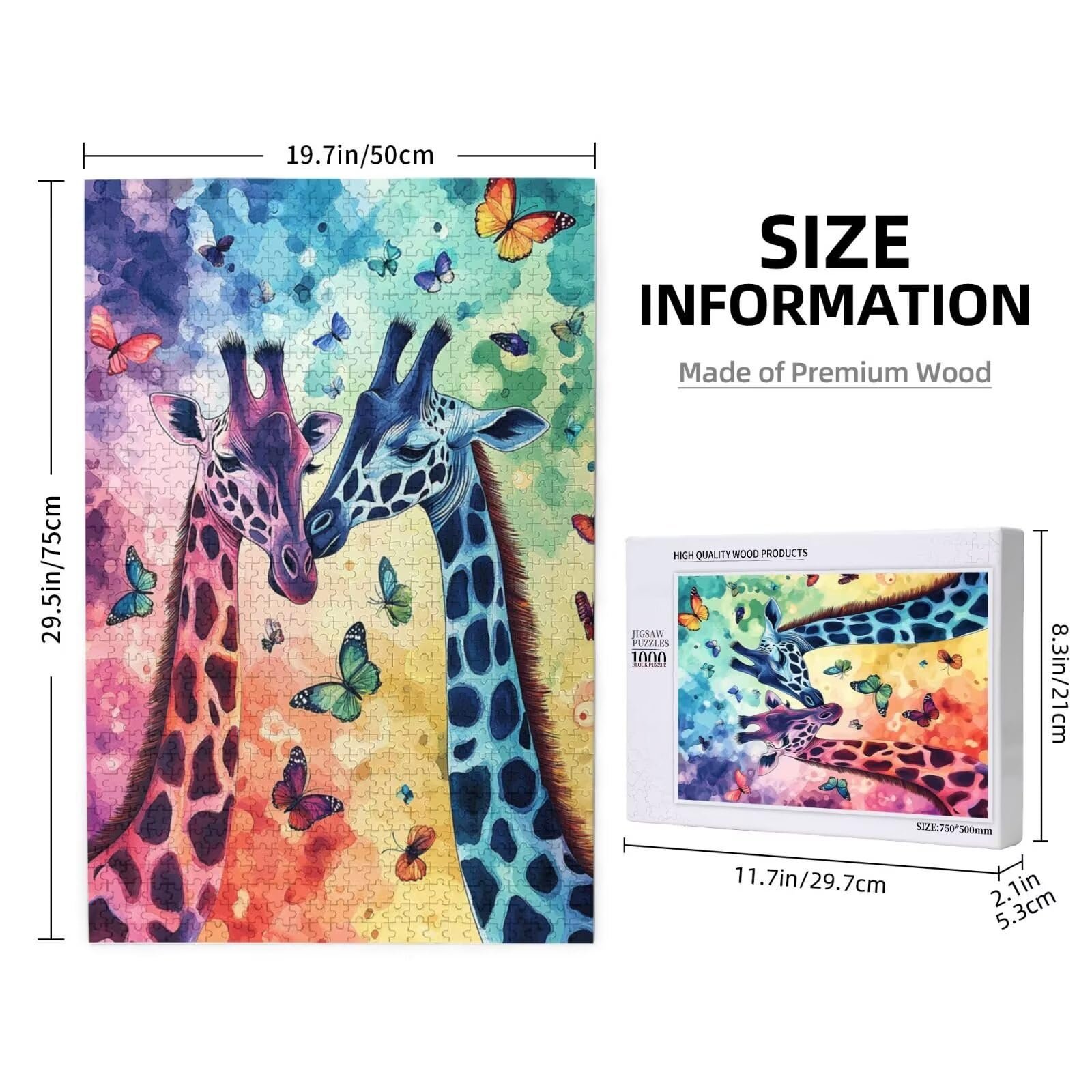 Деревянный пазл M-1229 Giraffe 300 деталей, фото №4