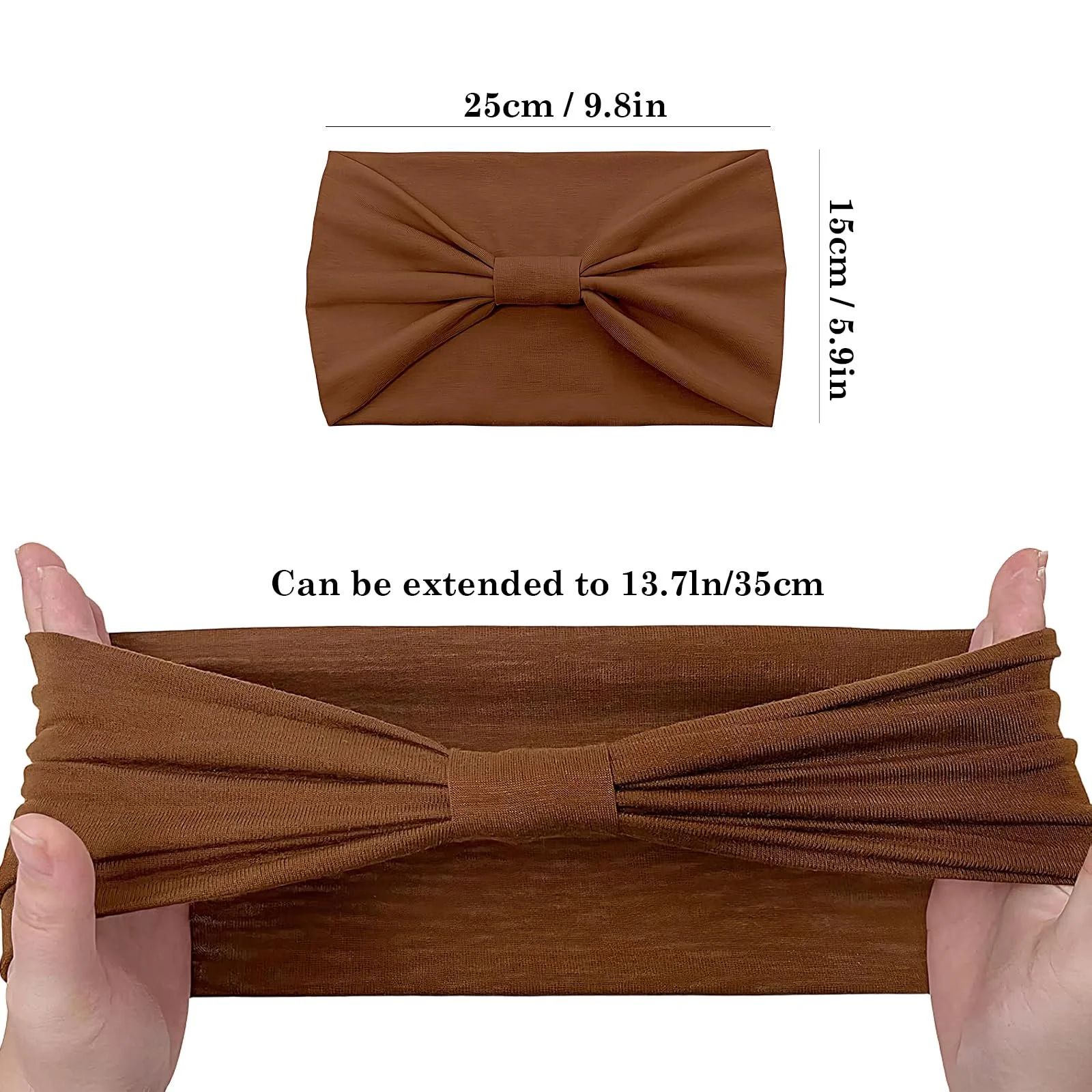 Набор эластичных широких женских повязок для волос., фото №2
