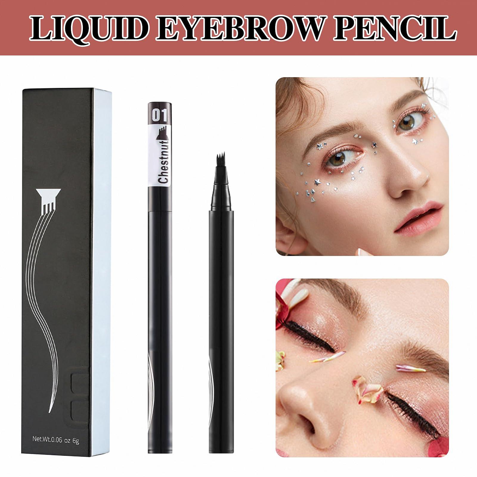Карандаш для бровей 2024 3D Четырехзубчатый Водонепроницаемый Каштановый, фото №5