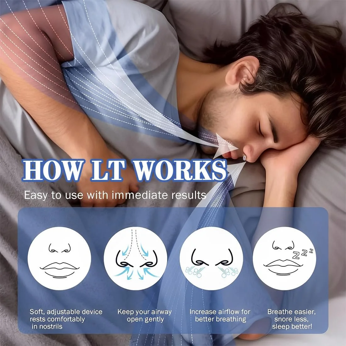 Засіб від хропіння Кліпса, 8 шт Багаторазовий роздільник, фото №3