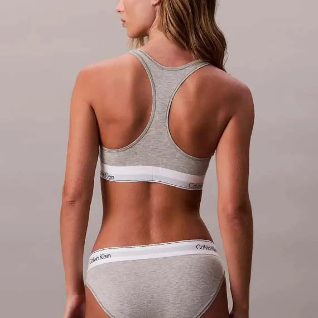 Бюстгальтер-бралетт Calvin Klein без підкладки з поясом з логотипом, фото №3