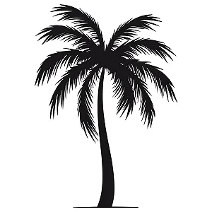 Наклейка на стіну GRAZDesign Тропічна пальма чорна 43 x 30 см synthetic.ua - Фото 1