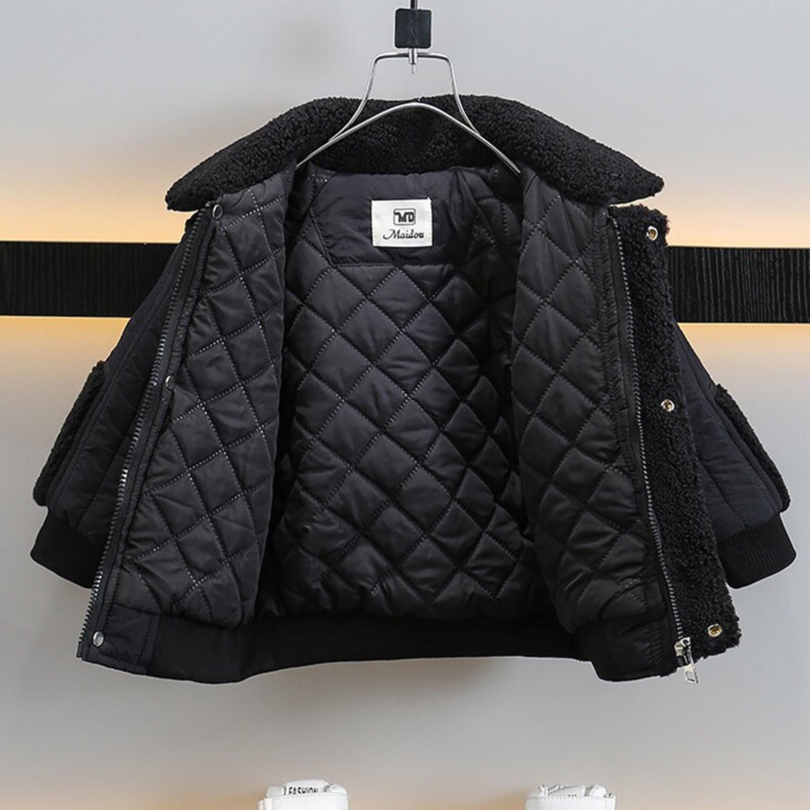 Пальто для хлопчиків Однотонне Пальто з овчини (до 14 років), фото №3 Пальто для хлопчиків Однотонне Пальто з овчини (до 14 років), фото №3