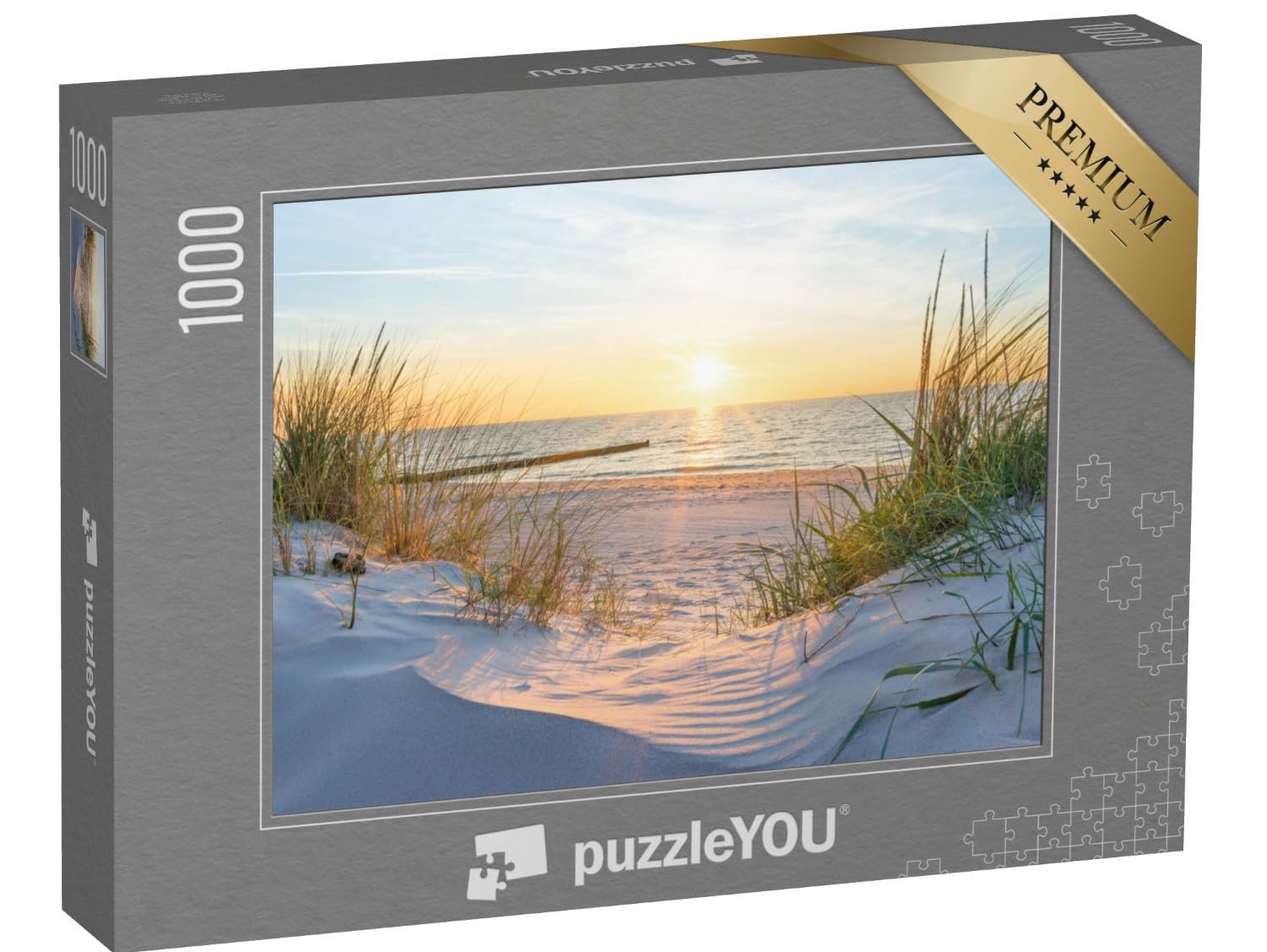 Пазл puzzleYOU Nature, North Sea, Sunrise, Mecklenburg-Western Pomerania Sunset on the Baltic Sea Beach 1000 элементов, фото №1