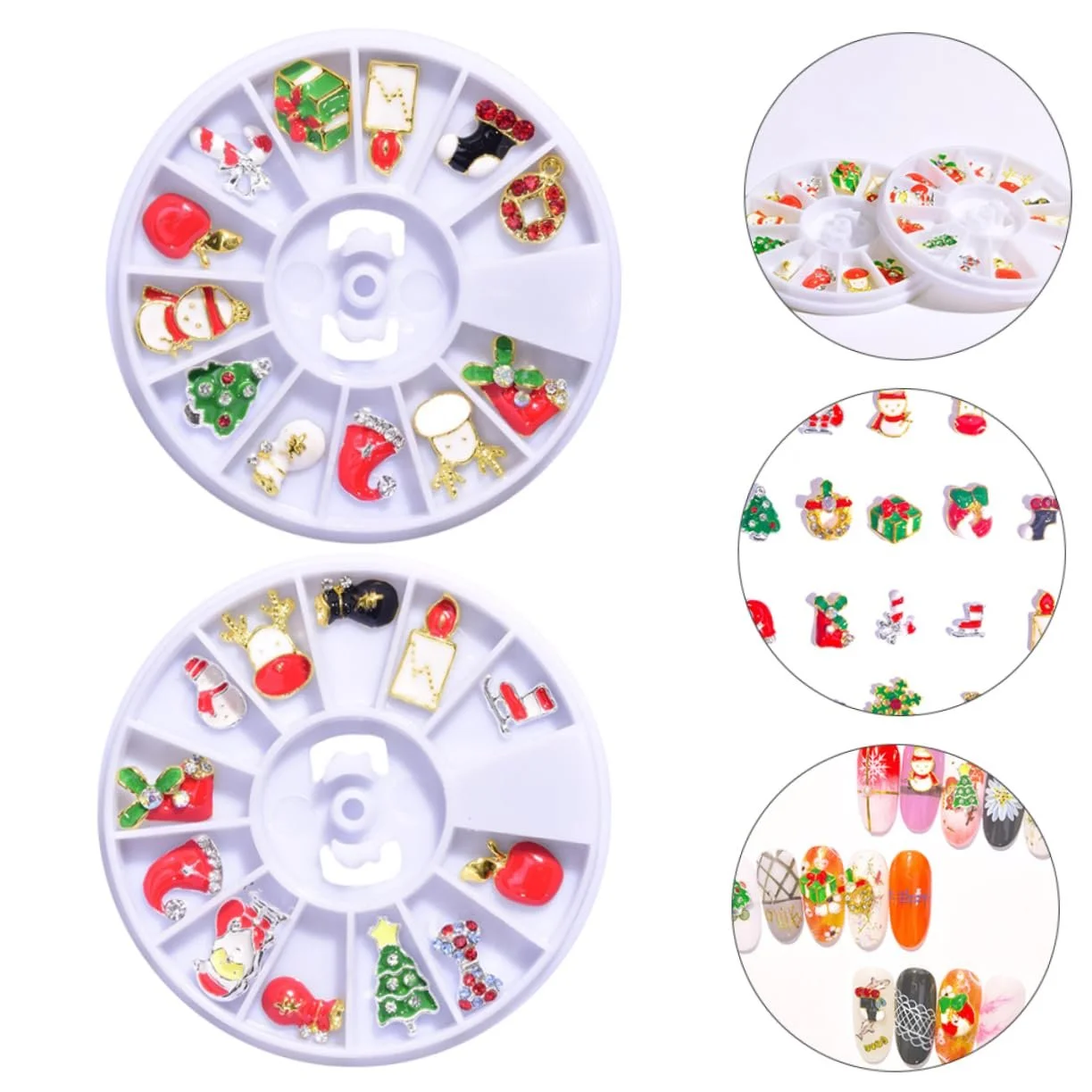 Украшения для ногтей FRCOLOR Рождественские, DIY аксессуары для маникюра, креативные украшения для ногтей, разные дизайны, прочные и элегантные, фото №9