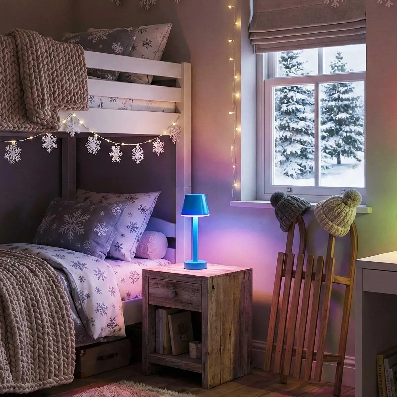 Настільна лампа LightLogic LL JERE DIM RGB BL Акумуляторна Синя, фото №12