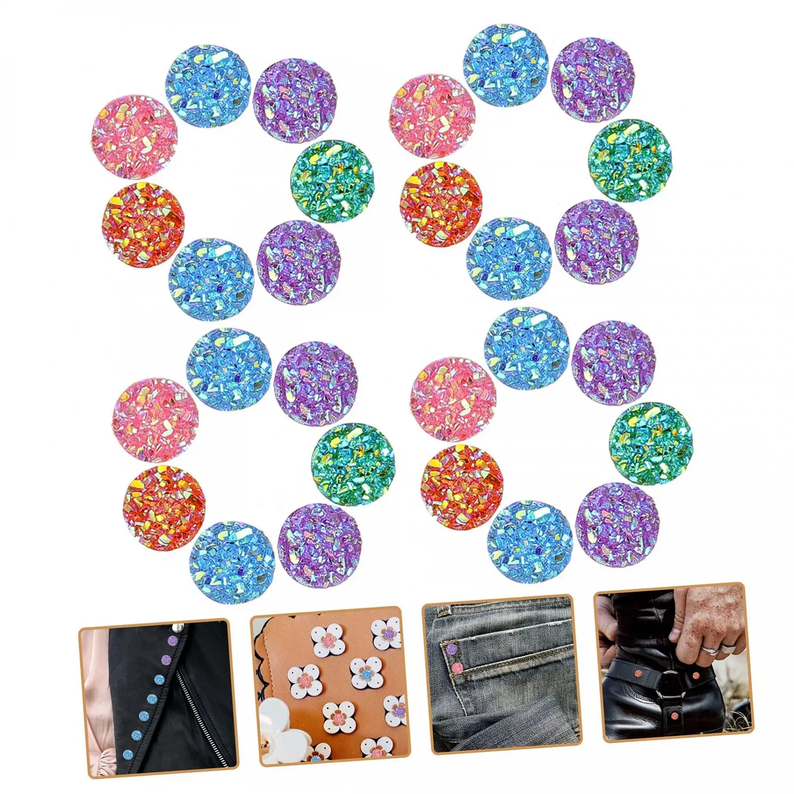 Стрази Плоскі декоративні 100 шт, фото №8