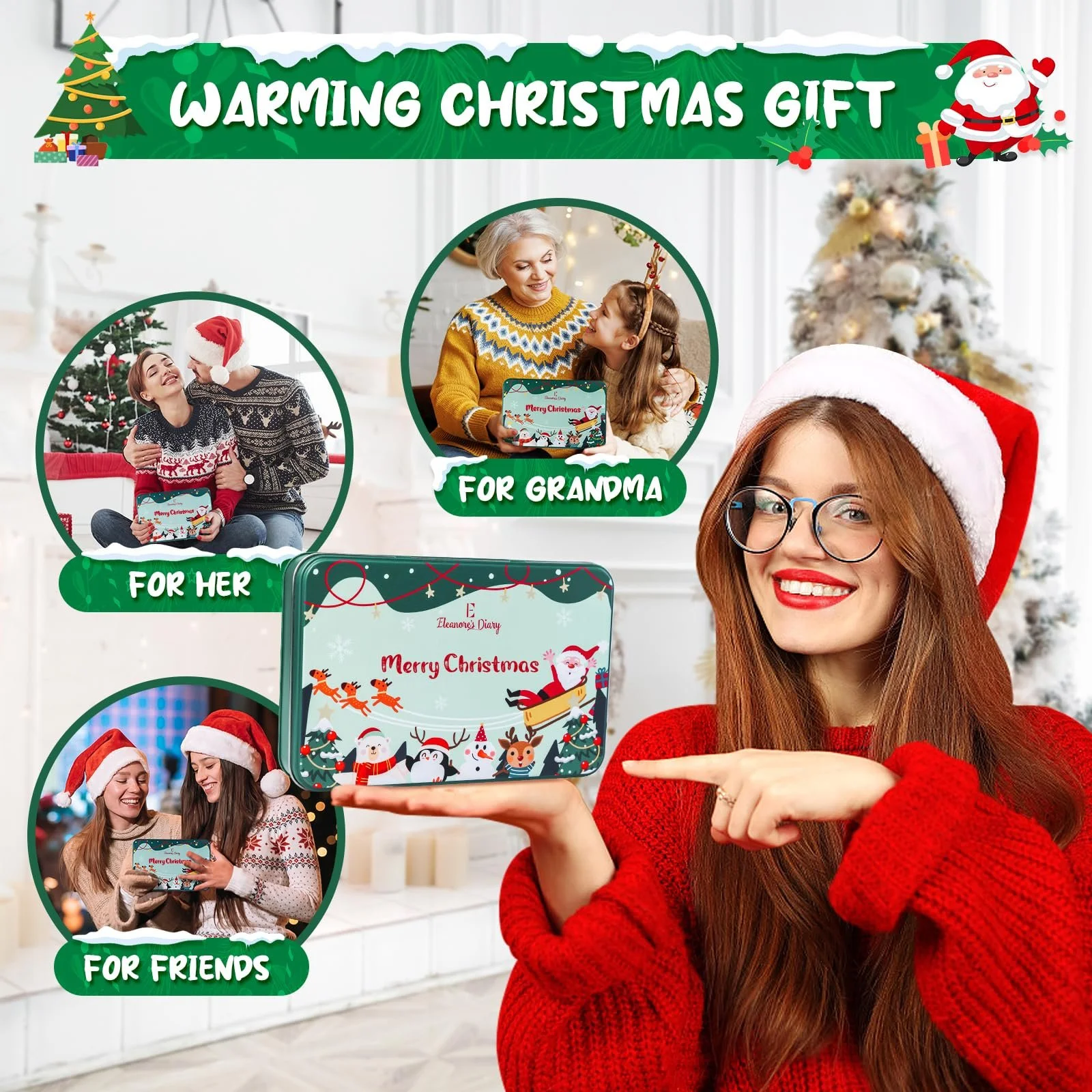 Крем для рук Eleanore's Diary Набор рождественский мини, 6 штук, масло ши Характеристики Цвет в ассортименте, фото №5