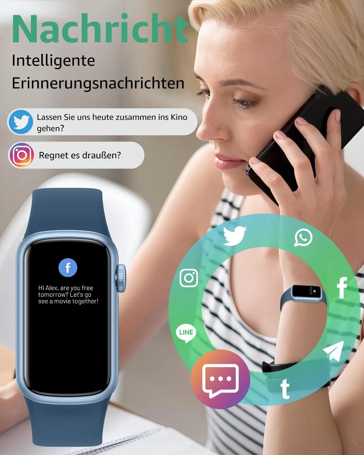 Смартгодинник IMFRCHCS, 1,47-дюймовий HD-дисплей, 137+ спортивних режимів, фото №4