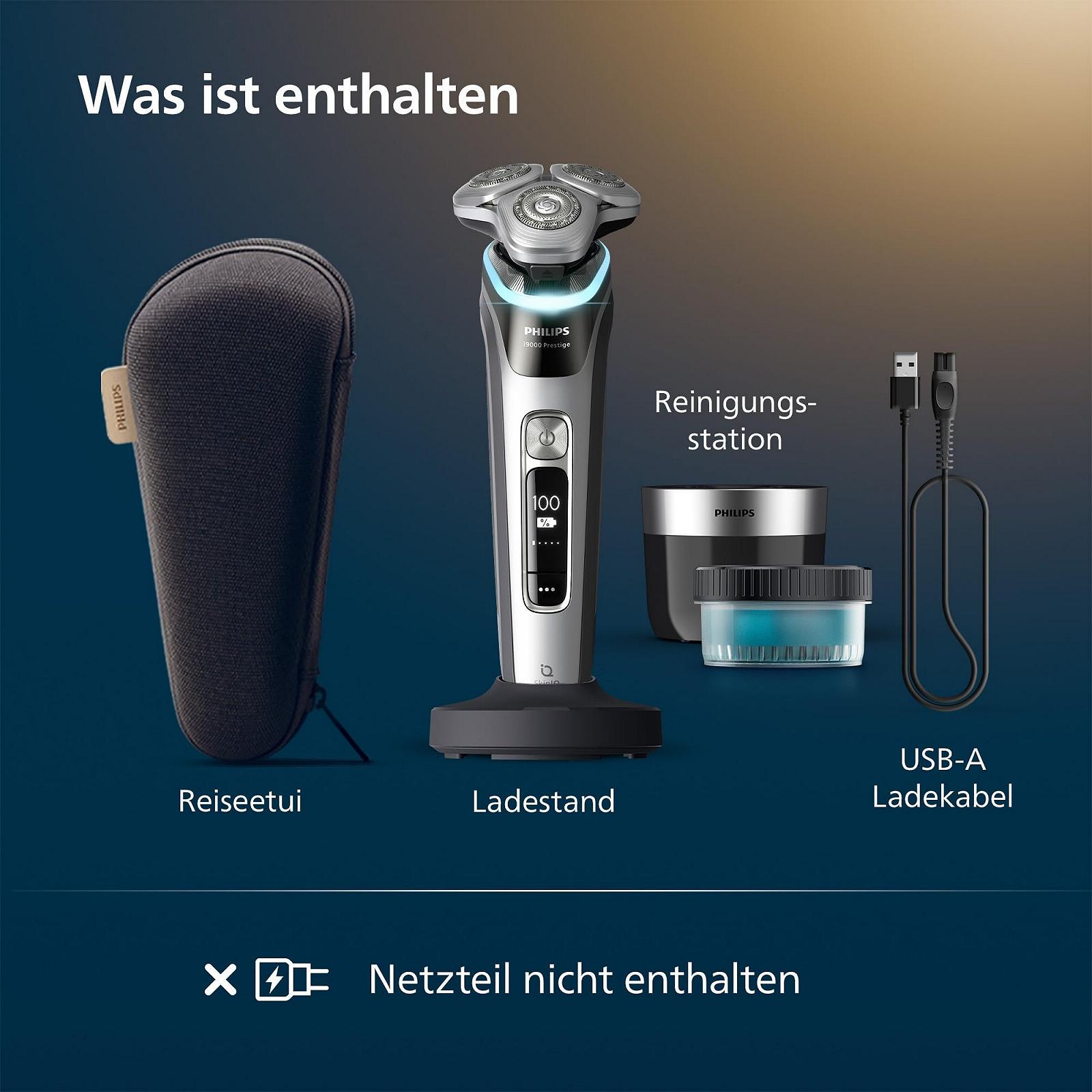Електробритва Philips i9000 Prestige XP9205/30 Для вологого та сухого гоління з тримером та датчиком тиску Сіра/Срібляста, фото №7