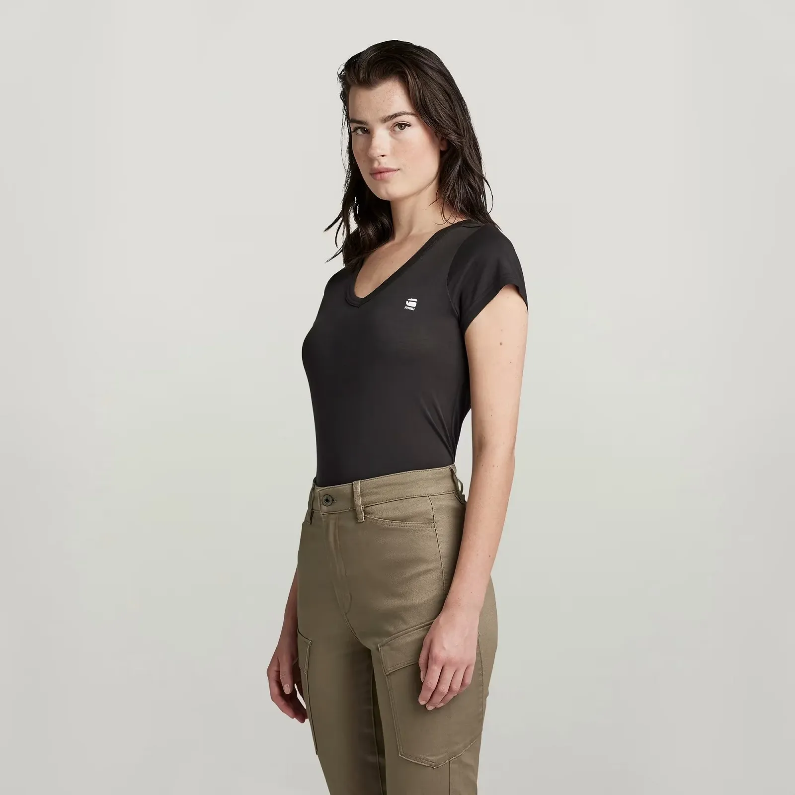 Женский топ G-Star RAW Eyben Slim V-Neck Top - XS, фото №1 Женский топ G-Star RAW Eyben Slim V-Neck Top - XS, фото №1