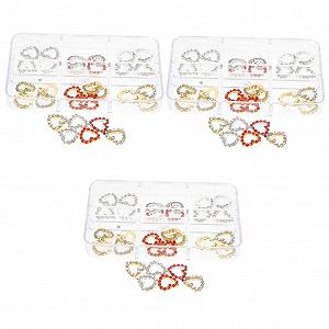 Стразы для ногтей FOMIYES Сердечки 30 штук * 3 - Фото 1