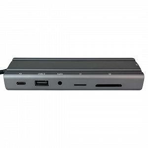 Концентратор Wondertech WT00586 Type-C Hub 10-в-1 для ноутбуків: 4x USB 3.0, 1x USB 2.0, HDMI, VGA, SD/TF, 3,5 мм jack - Фото 1