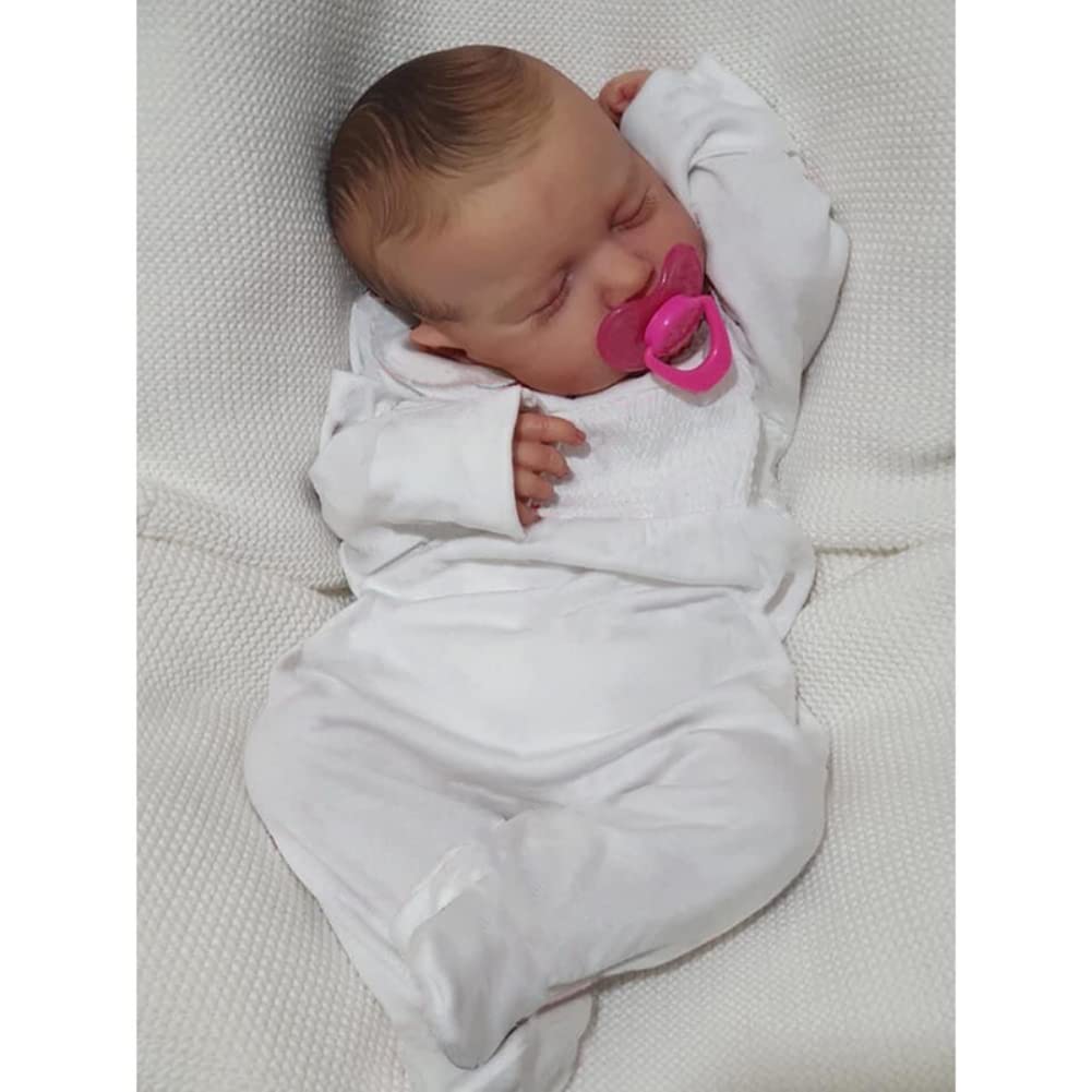 Кукла Lonian Reborn Baby Lifelike Real Soft Touch 50 см Коллекционная художественная с ручным рисунком волос, фото №6