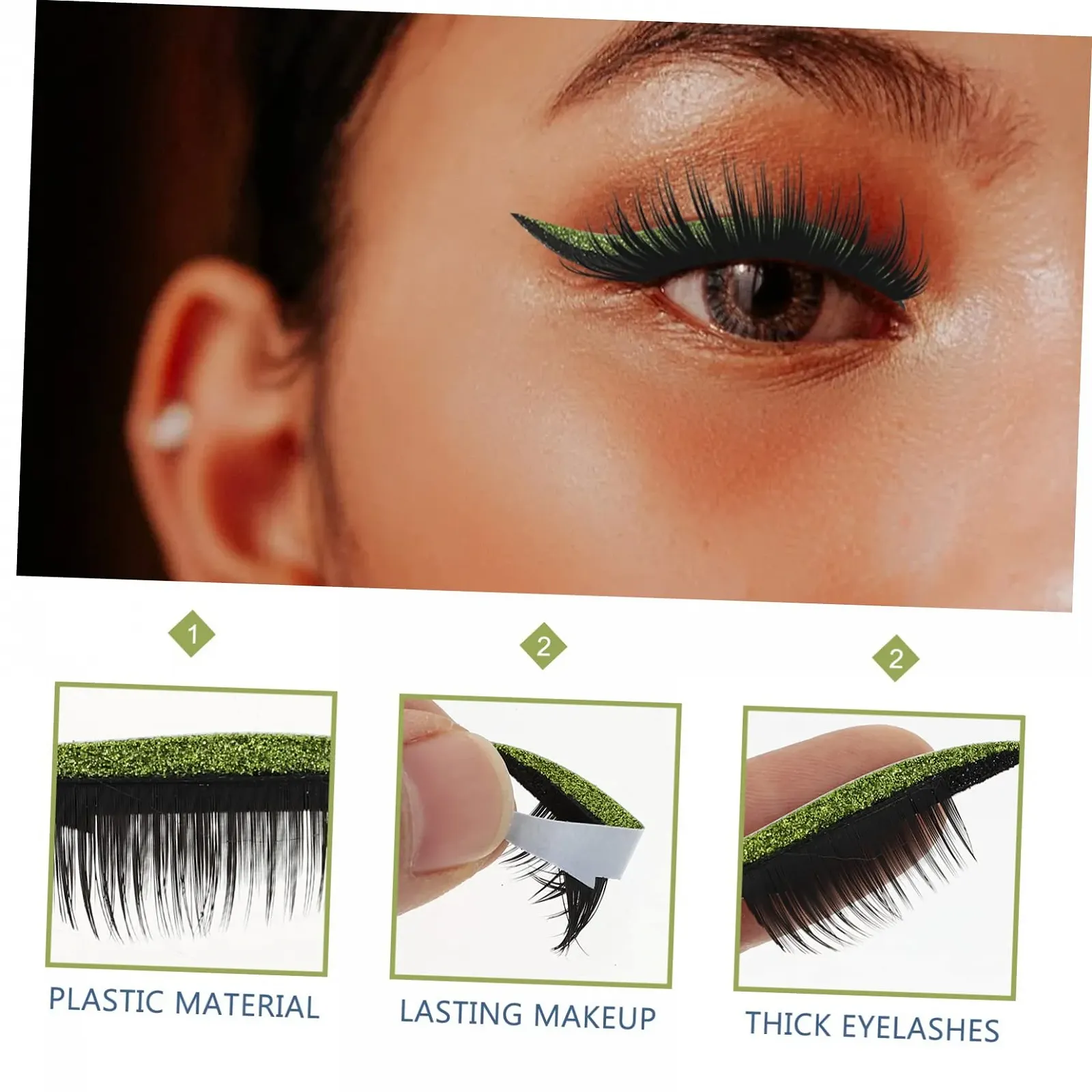 Накладні вії, макіяж очей, фото №6