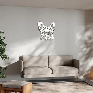 Наклейка на стіну French Bulldog XXL Wood Дерев'яна - Фото 1