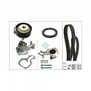 Водяной насос + комплект ремня ГРМ Schaeffler INA 530 0959 30 для FORD - Фото 1