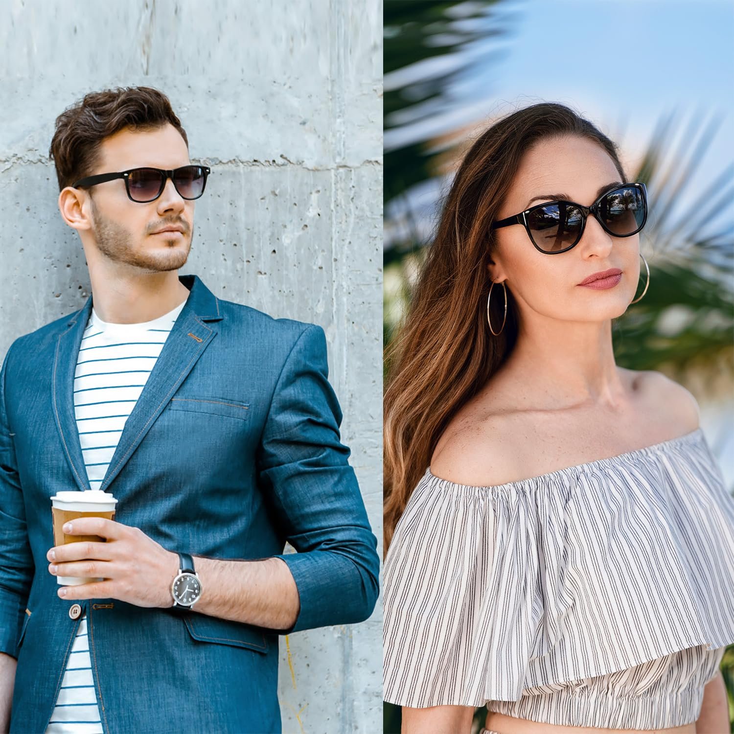 Сонцезахисні окуляри Пачка з 12 штук TYSM-CC Унісекс Ретро Класичні Чорний, фото №5