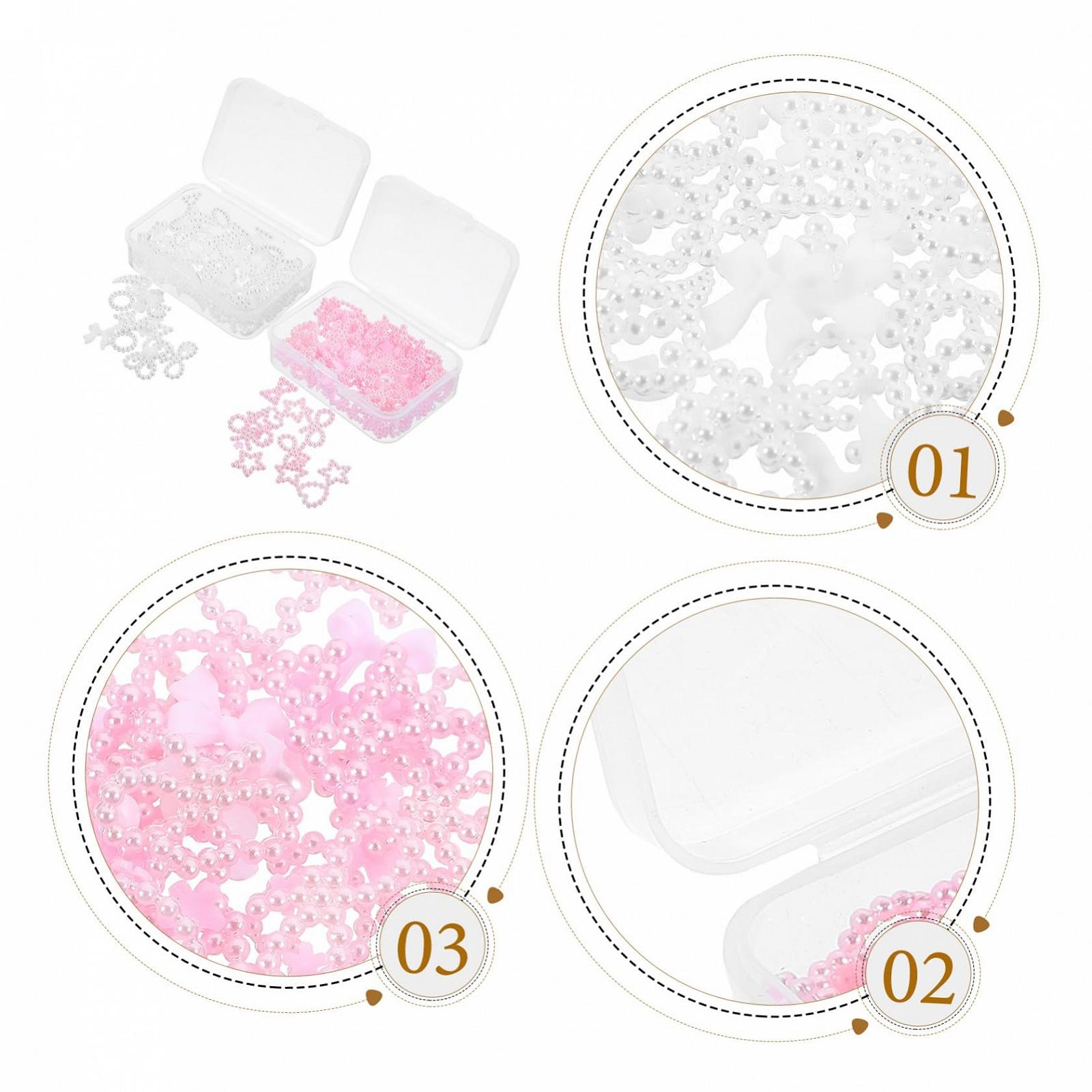 2 коробки Аксессуары для ногтей Камни для ногтей Украшения для ногтей Подвески для ногтей для женского маникюра Пластик, фото №9