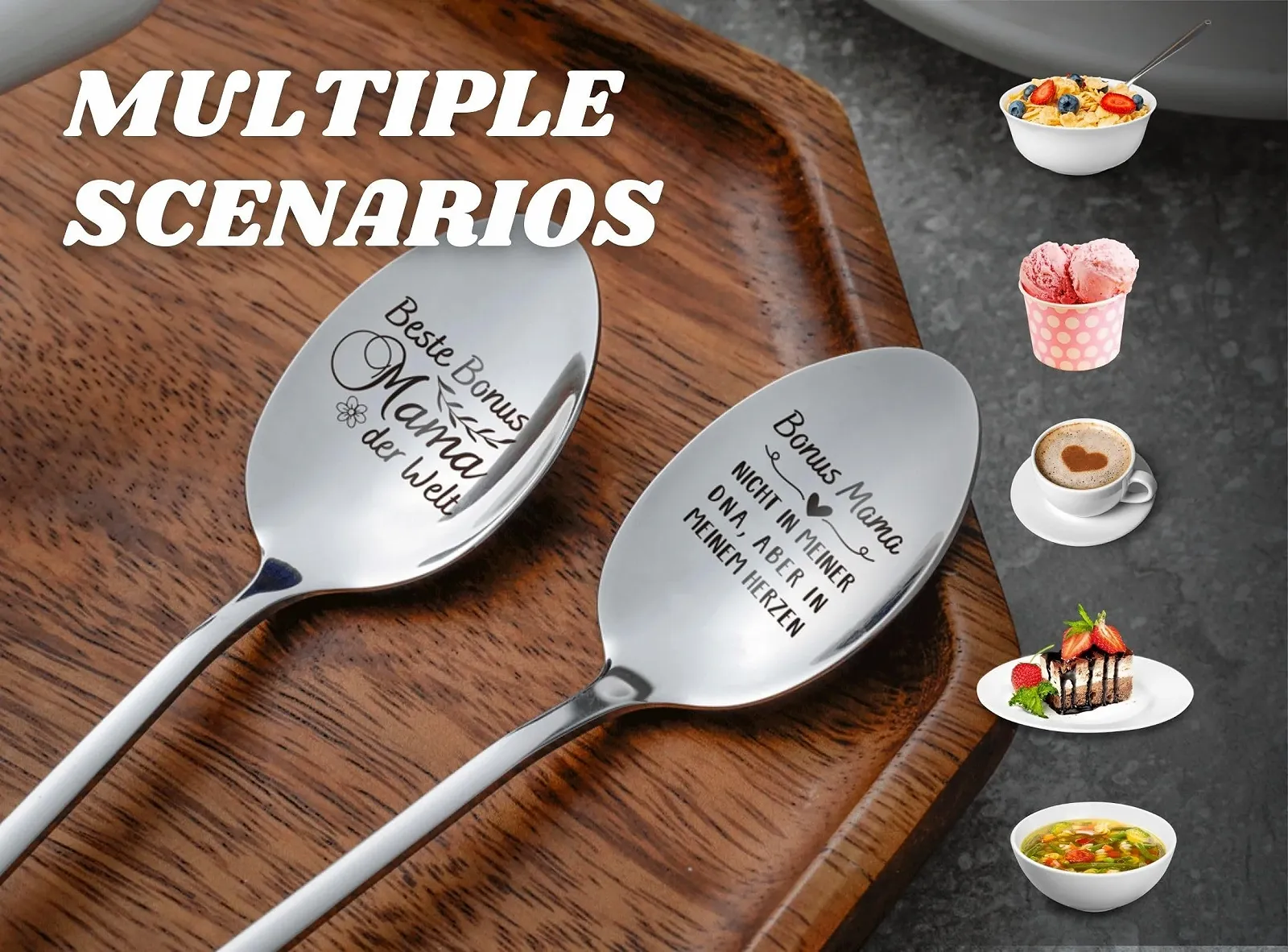 Ложка для морозива INNObeta Bonus Mum, нержавіюча сталь, фото №3