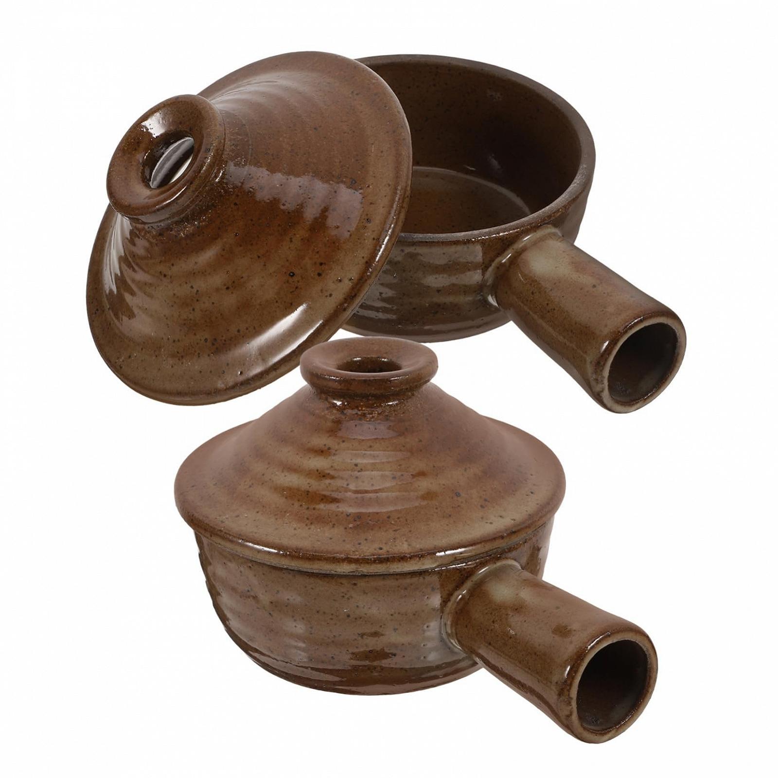 Кастрюли для микроволновой печи Cabilock керамические 2 шт. с крышками, фото №1