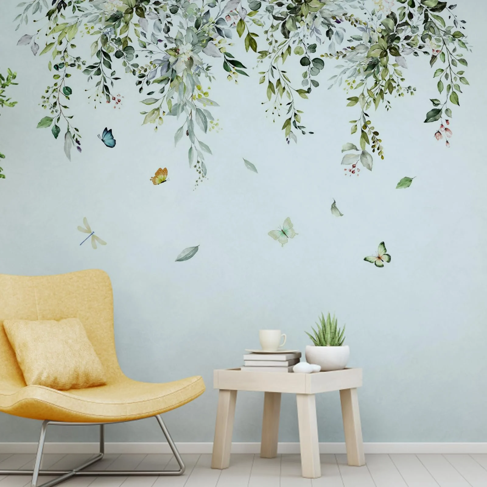 Наклейка на стіну Green Leaves & Hanging Vine 30 x 90 см, фото №7