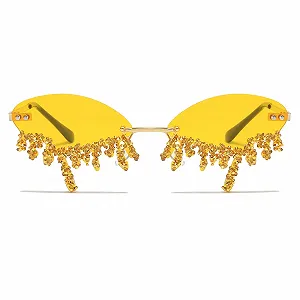 Вінтажні сонцезахисні окуляри краплеподібної форми YAMEIZE для жінок і чоловіків, без оправи, з металевою оправою, захист від UV400 ціна на synthetic.ua - Фото 1 Вінтажні сонцезахисні окуляри краплеподібної форми YAMEIZE для жінок і чоловіків, без оправи, з металевою оправою, захист від UV400 synthetic.ua - Фото 1