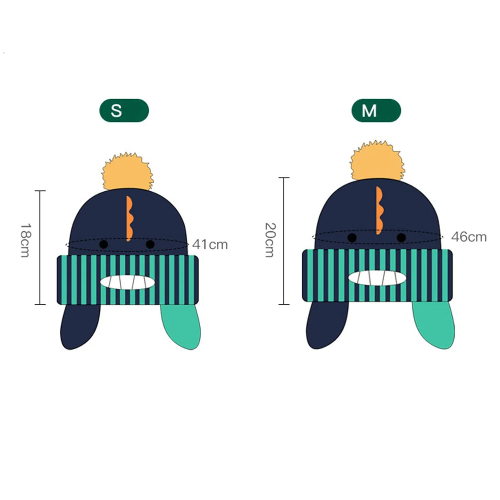 Унисекс Детская шапка-ушанка Generisch, теплая шапка-шарф с ушками и завязками, искусственный мех, помпоны, теплая для новорожденных и малышей, фото №3