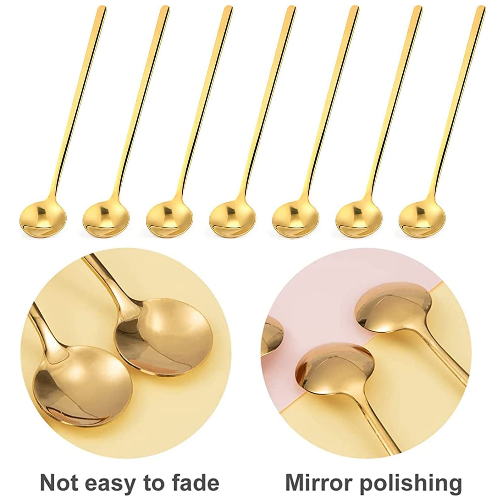 Набір 12 шт., Золота кавова ложка, фото №3 Набір 12 шт., Золота кавова ложка, фото №3