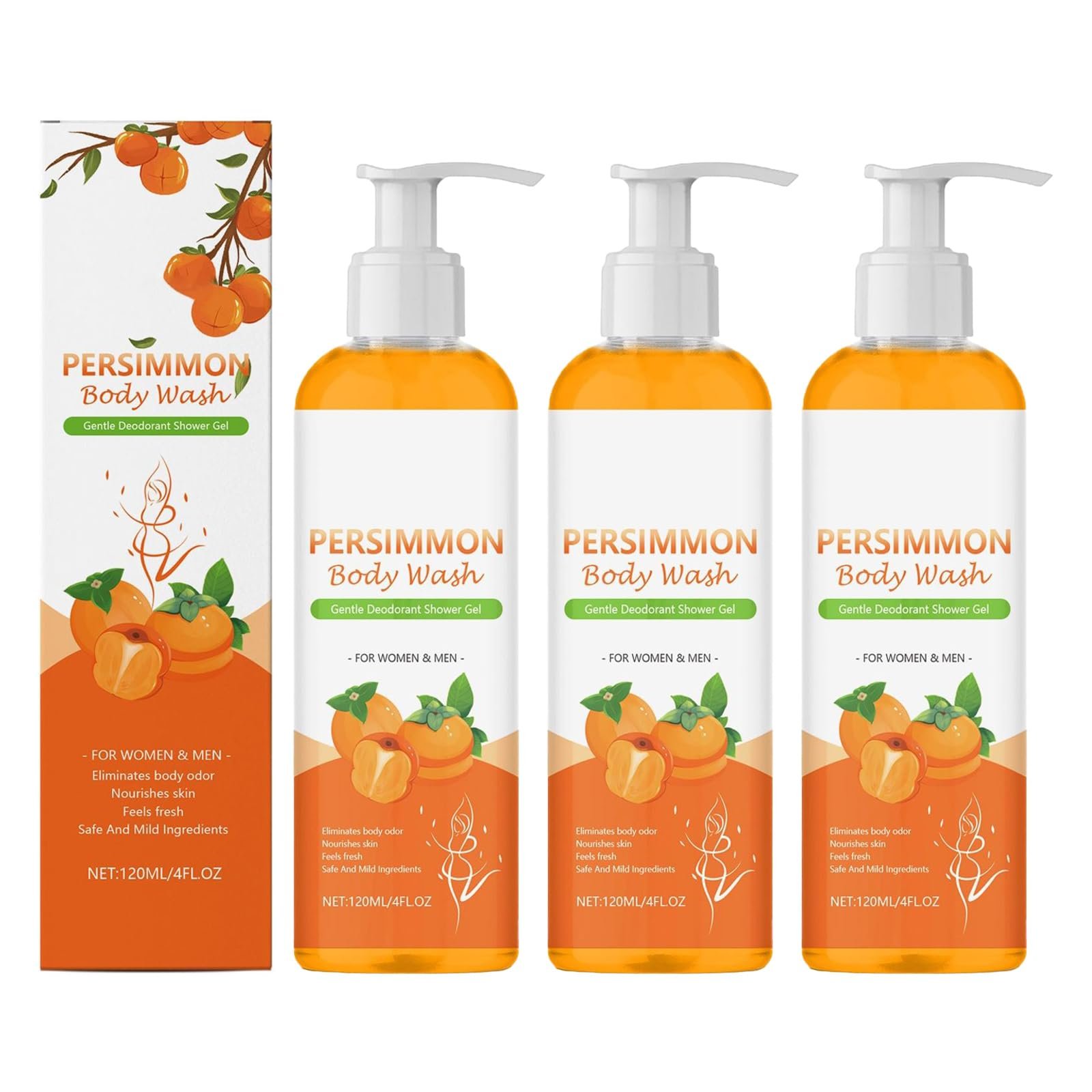 Гель для душу Persimmon Body Wash очищувальний та зволожувальний 3 шт., фото №1
