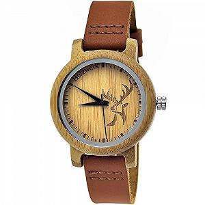 Годинник жіночий Holzwerk Germany Designer Deer Eco, дерев'яний, коричневий - Фото 1