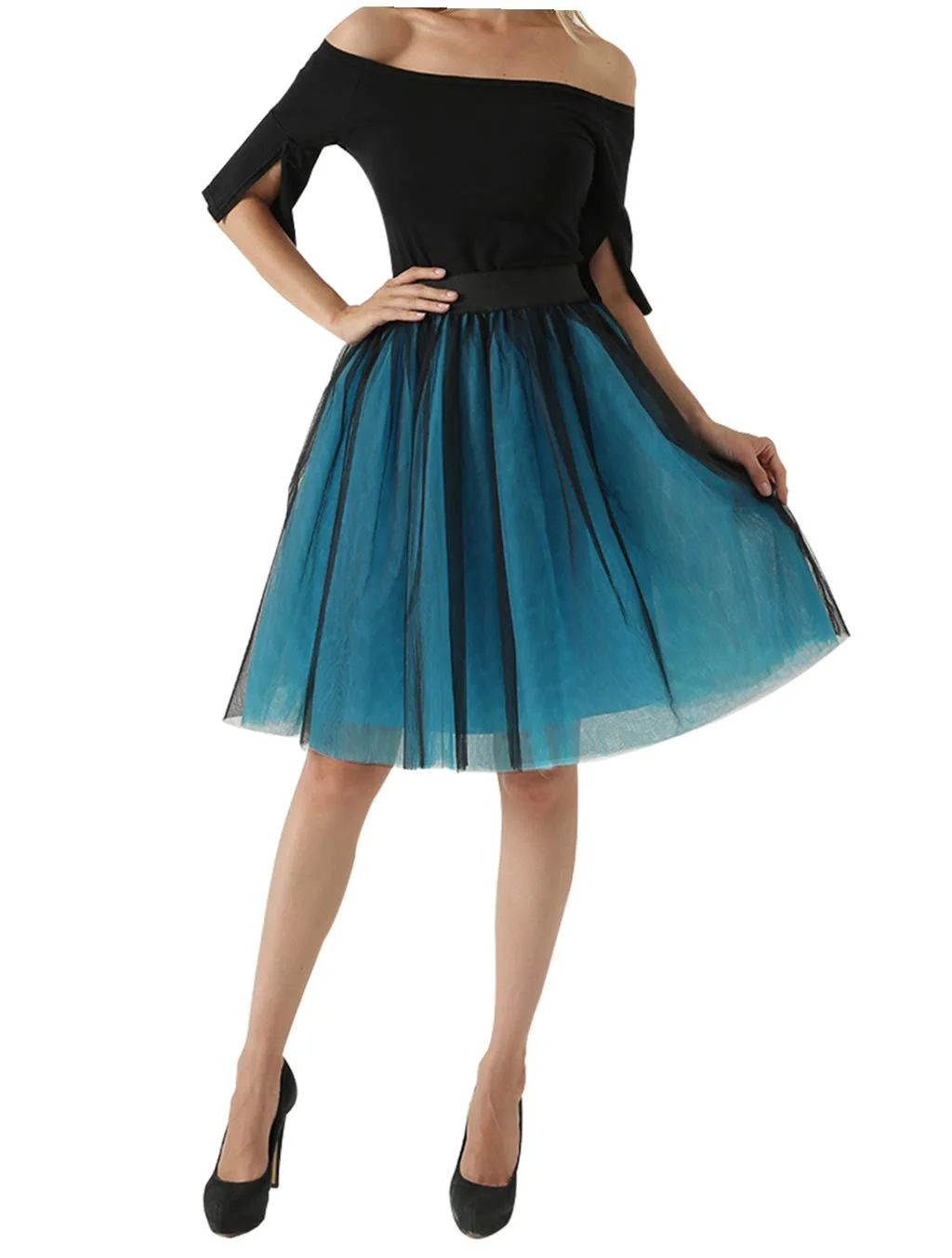 Юбка-пачка Happy Cherry Женская Юбка из тюля 50-х Рокабилли Юбка-пачка Балетная Нижняя юбка-пузырь Короткая Ретро Нижняя юбка Аксессуары для особых случаев, фото №1