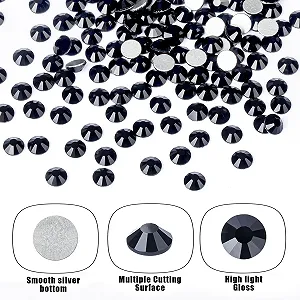 Стрази круглі Чорний SS6/2,0–2,1 мм, 1440 шт synthetic.ua - Фото 1