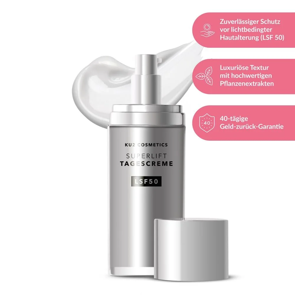 Денний крем KU2 Cosmetics Superlift Anti-Ageing SPF 50 Зволожувальний з мультигіалуроновою кислотою та вітаміном E 50 мл, фото №2 Денний крем KU2 Cosmetics Superlift Anti-Ageing SPF 50 Зволожувальний з мультигіалуроновою кислотою та вітаміном E 50 мл, фото №2