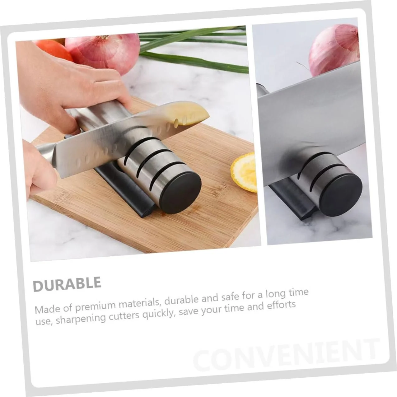 Точилка для ножей Ipetboom портативная ручная для кухни и ножниц износостойкая, фото №2