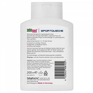 Гель для душа и шампунь 2 в 1 SEBAMED Sport Shower для мужчин и женщин 200 мл synthetic.ua - Фото 1
