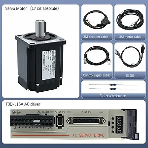 Комплект серводвигуна змінного струму та драйвера HLTNC T3D-L20A-RABF/80AST-A1C02430 / 750 Вт / 3000 об/хв / 2.39 Нм / Чорний-Сірий ціна на synthetic.ua - Фото 1 Комплект серводвигуна змінного струму та драйвера HLTNC T3D-L20A-RABF/80AST-A1C02430 / 750 Вт / 3000 об/хв / 2.39 Нм / Чорний-Сірий synthetic.ua - Фото 1