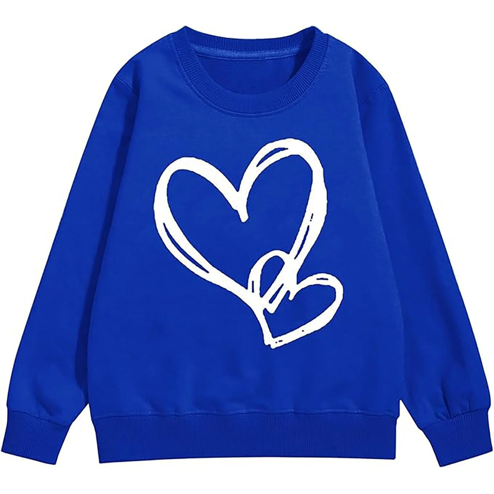 Джемпер для девочки с длинными рукавами, круглым вырезом горловины и узором в виде сердечек, размер 140, фото №2