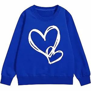 Джемпер для девочки с длинными рукавами, круглым вырезом горловины и узором в виде сердечек, размер 140 synthetic.ua - Фото 1