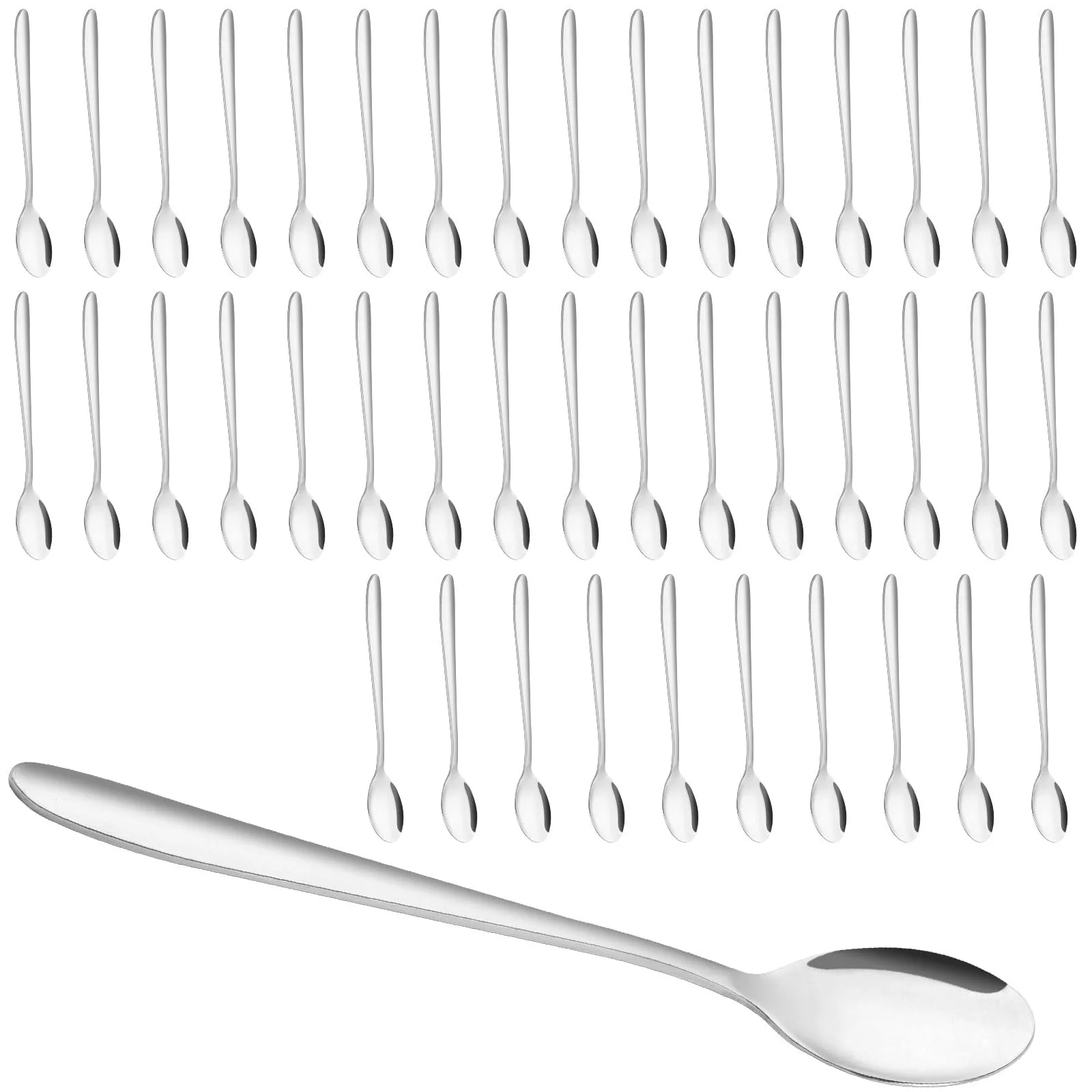 Набір чайних ложок 40 шт, маленька з нержавіючої сталі 15 см, фото №1
